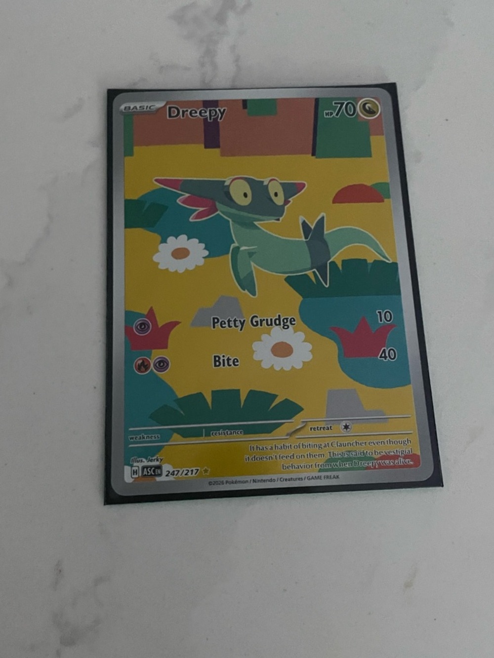 Dreepy 247/217 Pokémon Card - Full Art  Illustration Rare- Pokemon TCG Collectib